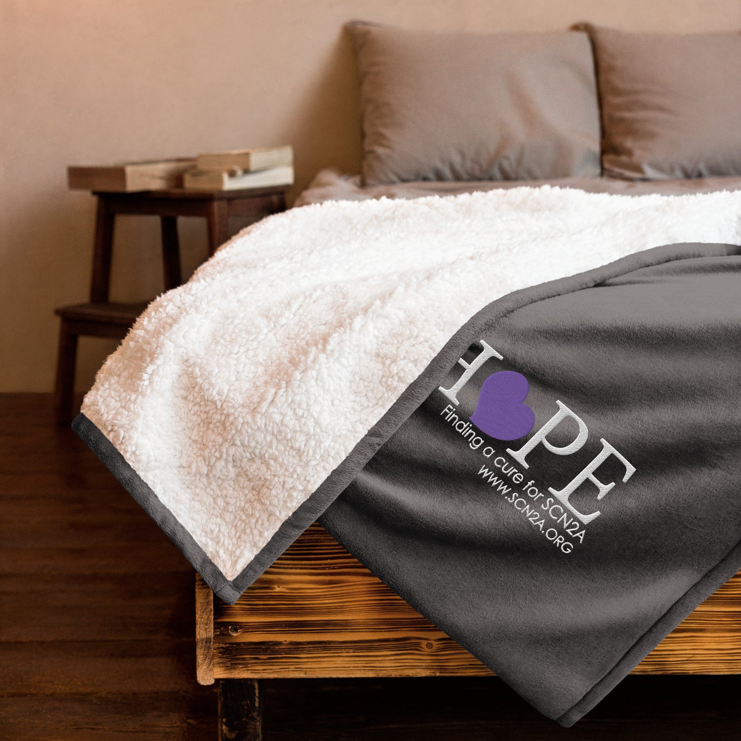 HOPE w/ purple heart Premium sherpa blanket