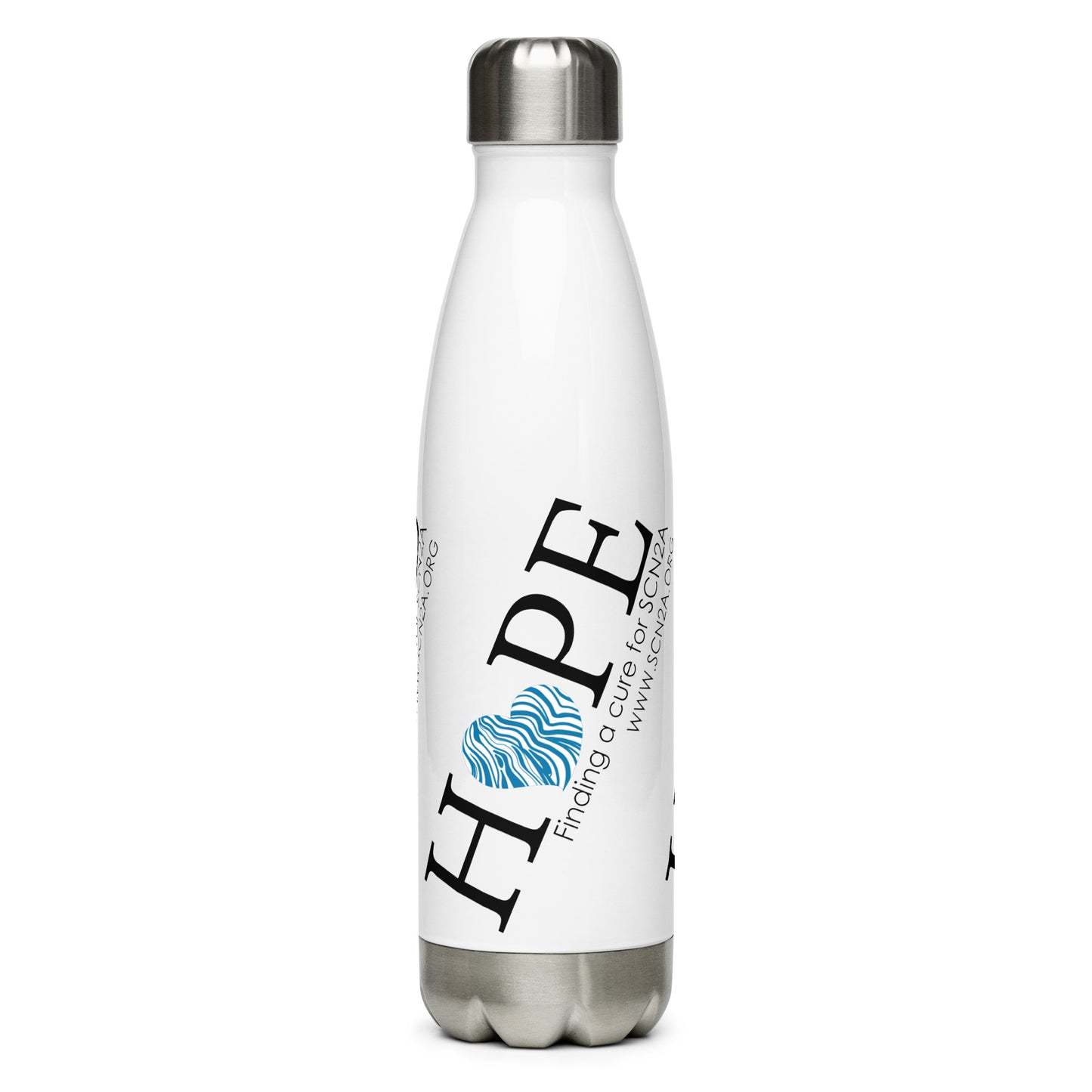 HOPE w/ blue heart Stainless steel water bottle