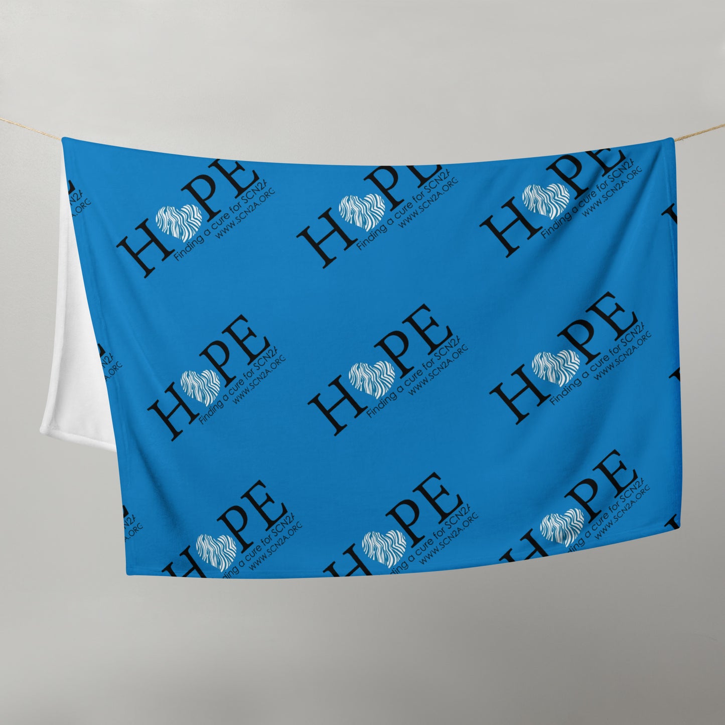 HOPE Blue Throw Blanket