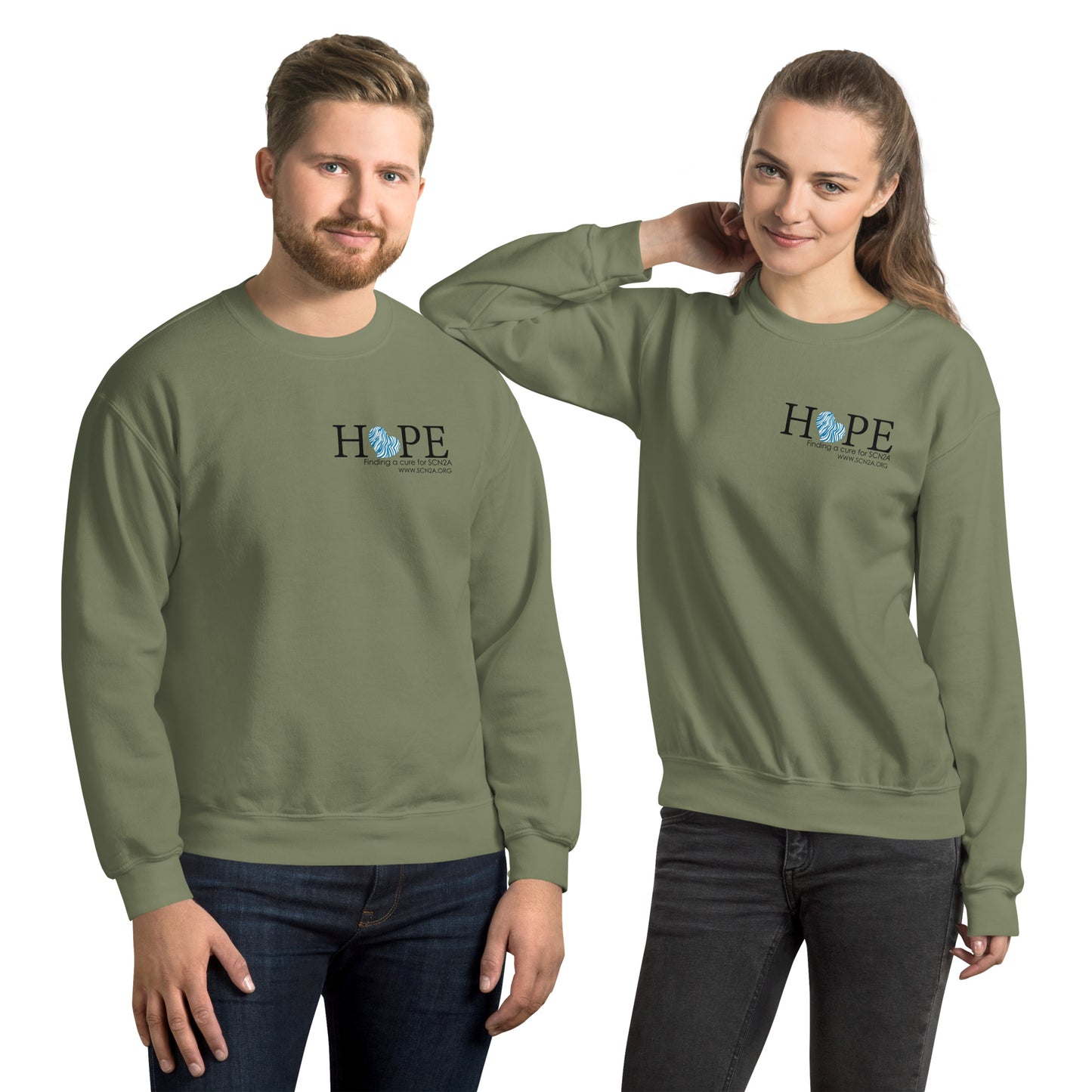 HOPE w/blue heart Unisex Sweatshirt