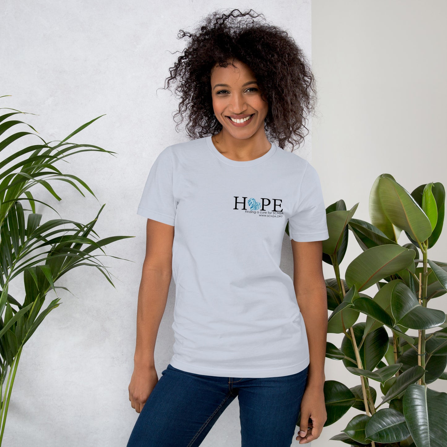 HOPE w/blue heart Unisex t-shirt