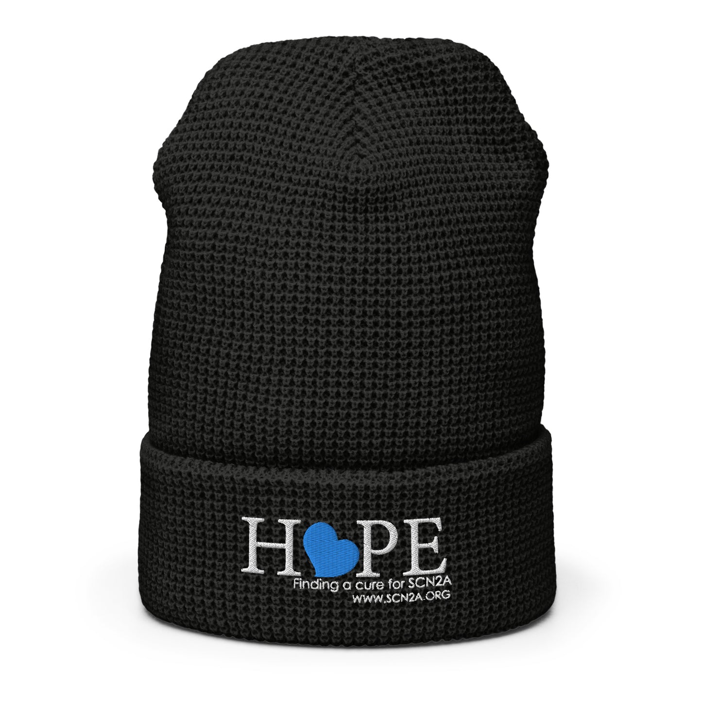 HOPE w/ blue heart Waffle beanie