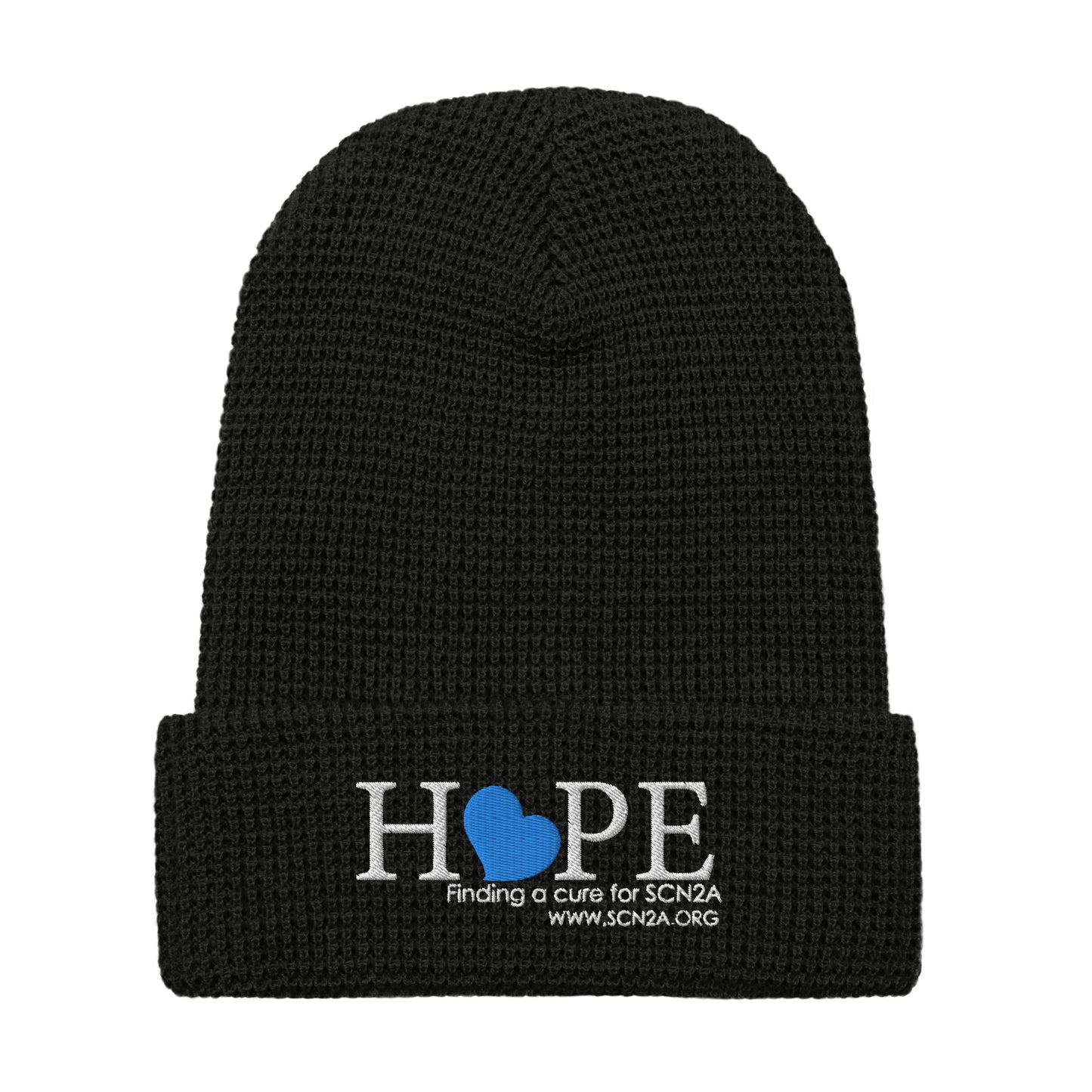 HOPE w/ blue heart Waffle beanie