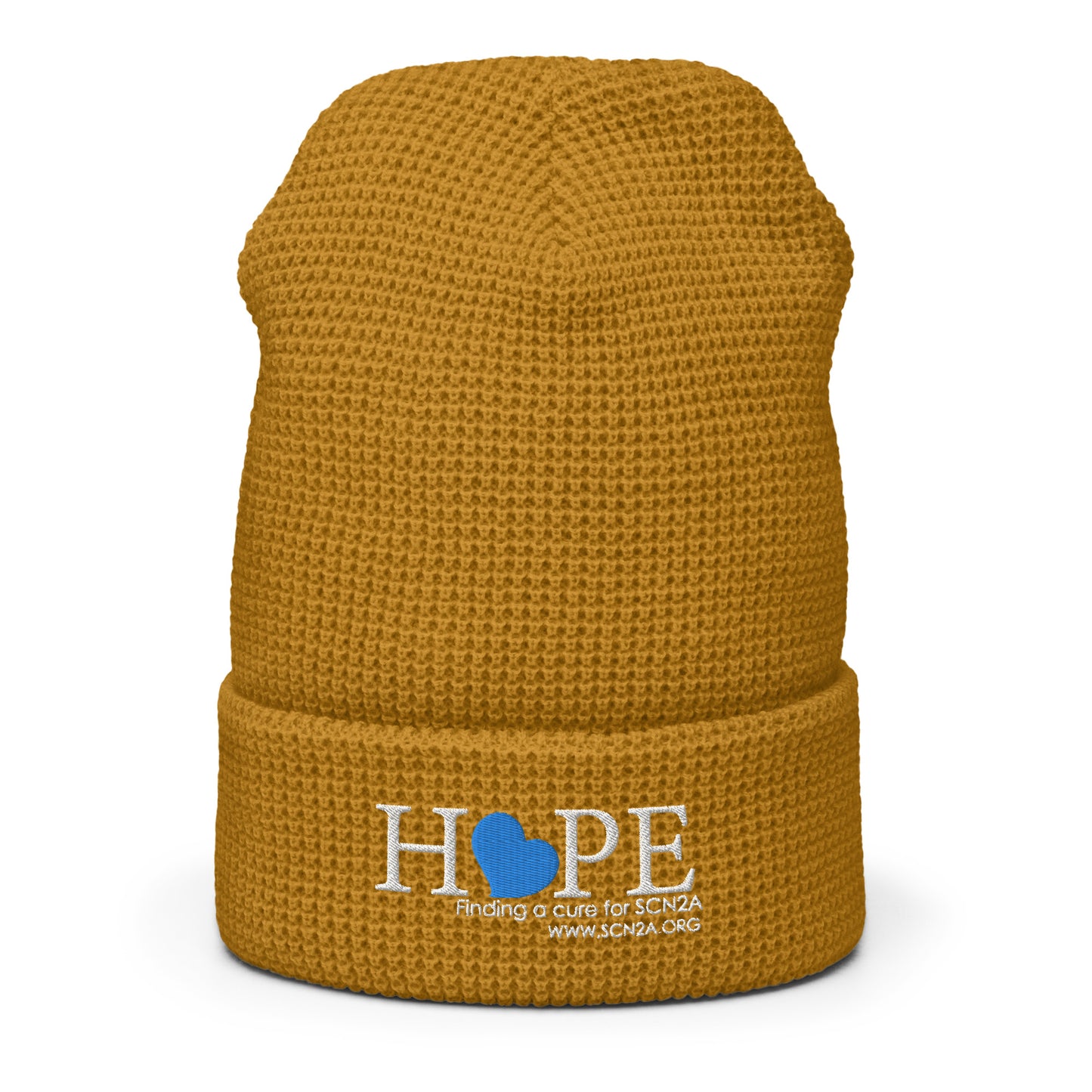 HOPE w/ blue heart Waffle beanie