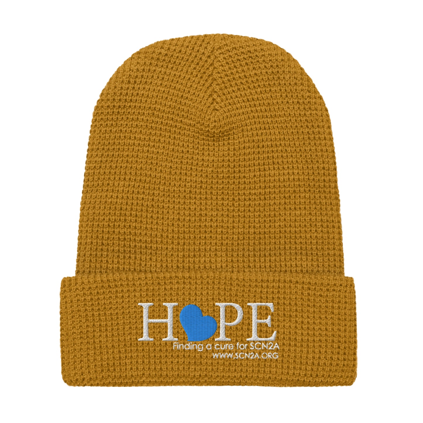HOPE w/ blue heart Waffle beanie