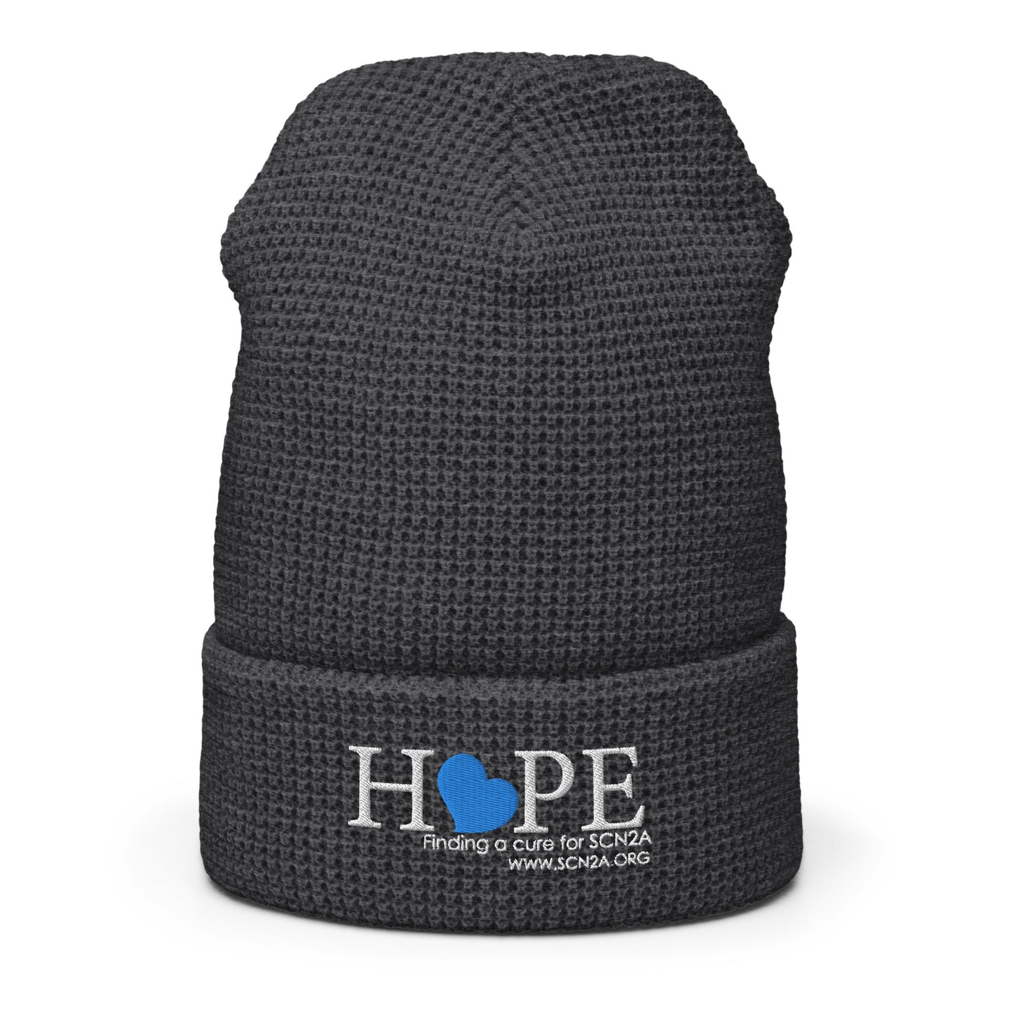 HOPE w/ blue heart Waffle beanie
