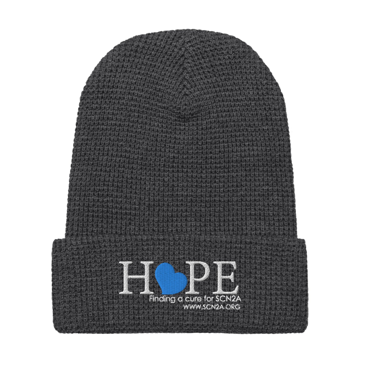 HOPE w/ blue heart Waffle beanie