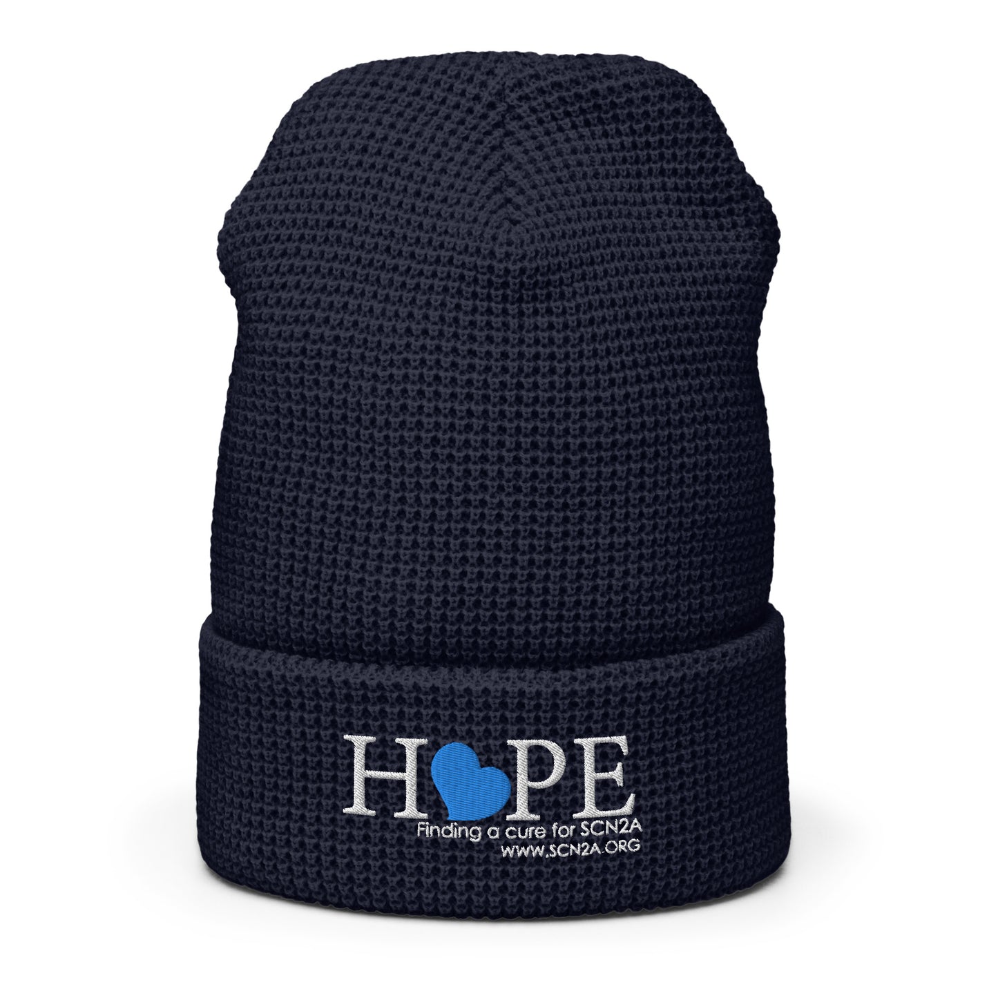 HOPE w/ blue heart Waffle beanie