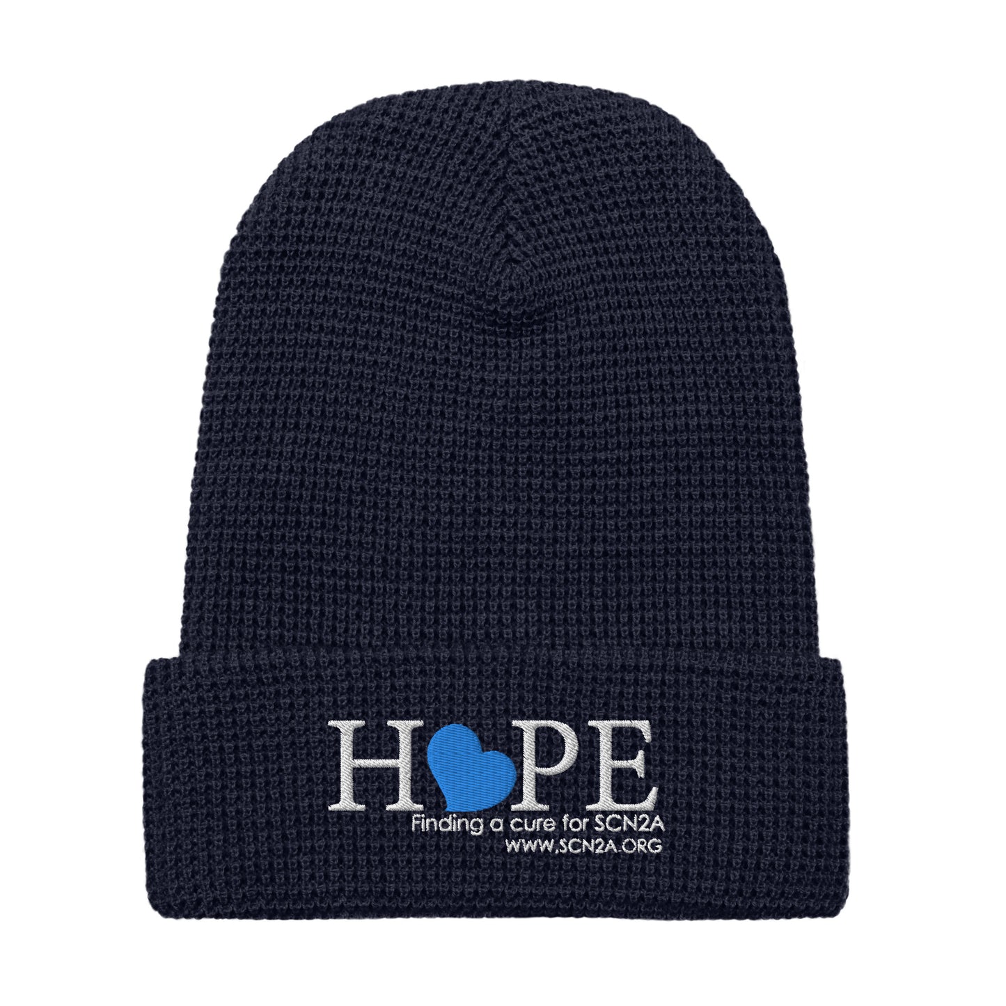 HOPE w/ blue heart Waffle beanie