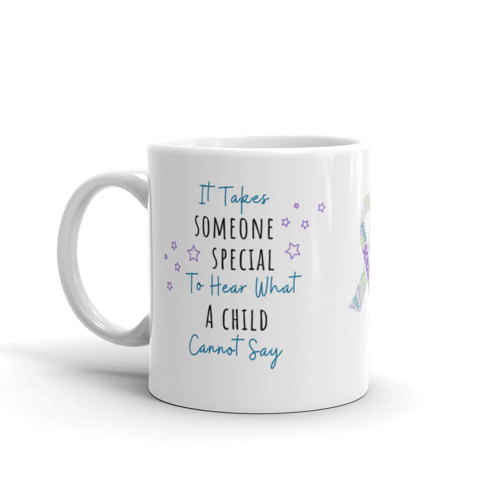 White glossy mug "Takes Someone Special"