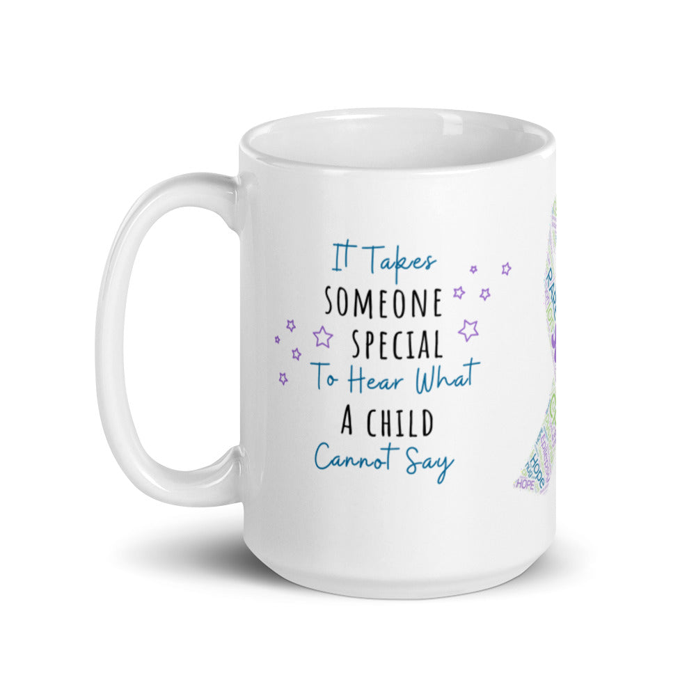 White glossy mug "Takes Someone Special"