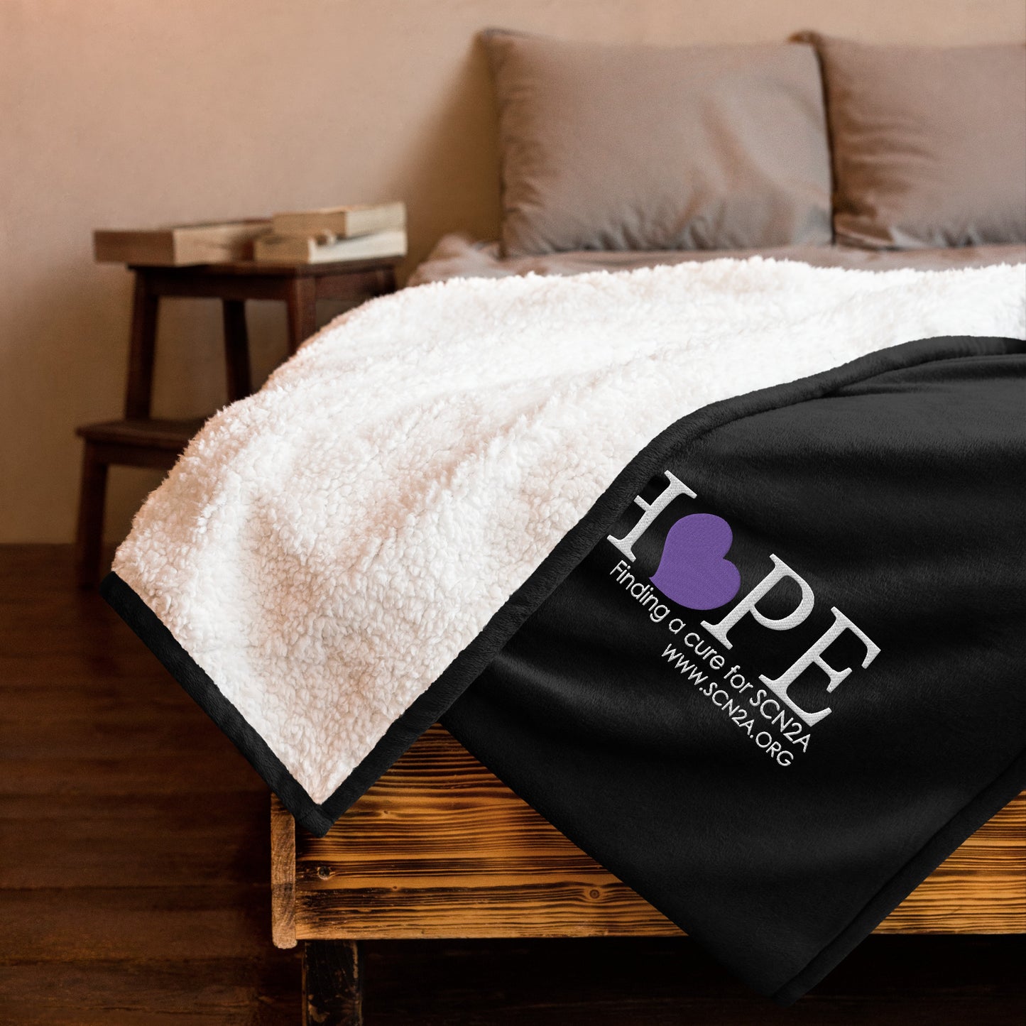 HOPE w/ purple heart Premium sherpa blanket