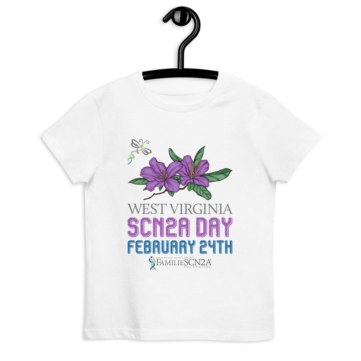 Youth - West Virginia SCN2A Day State Shirt