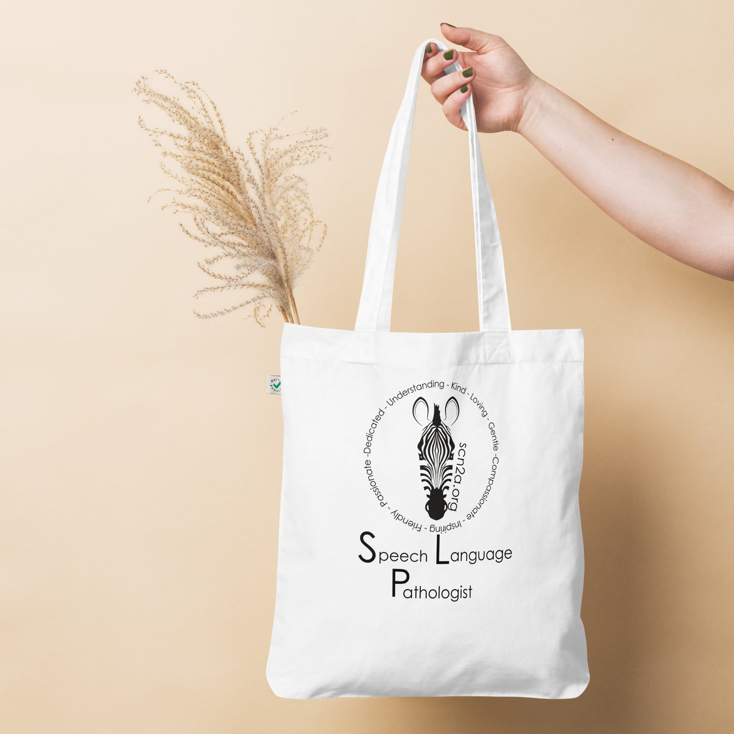 Speech Language Therapist Organic fashion tote bag