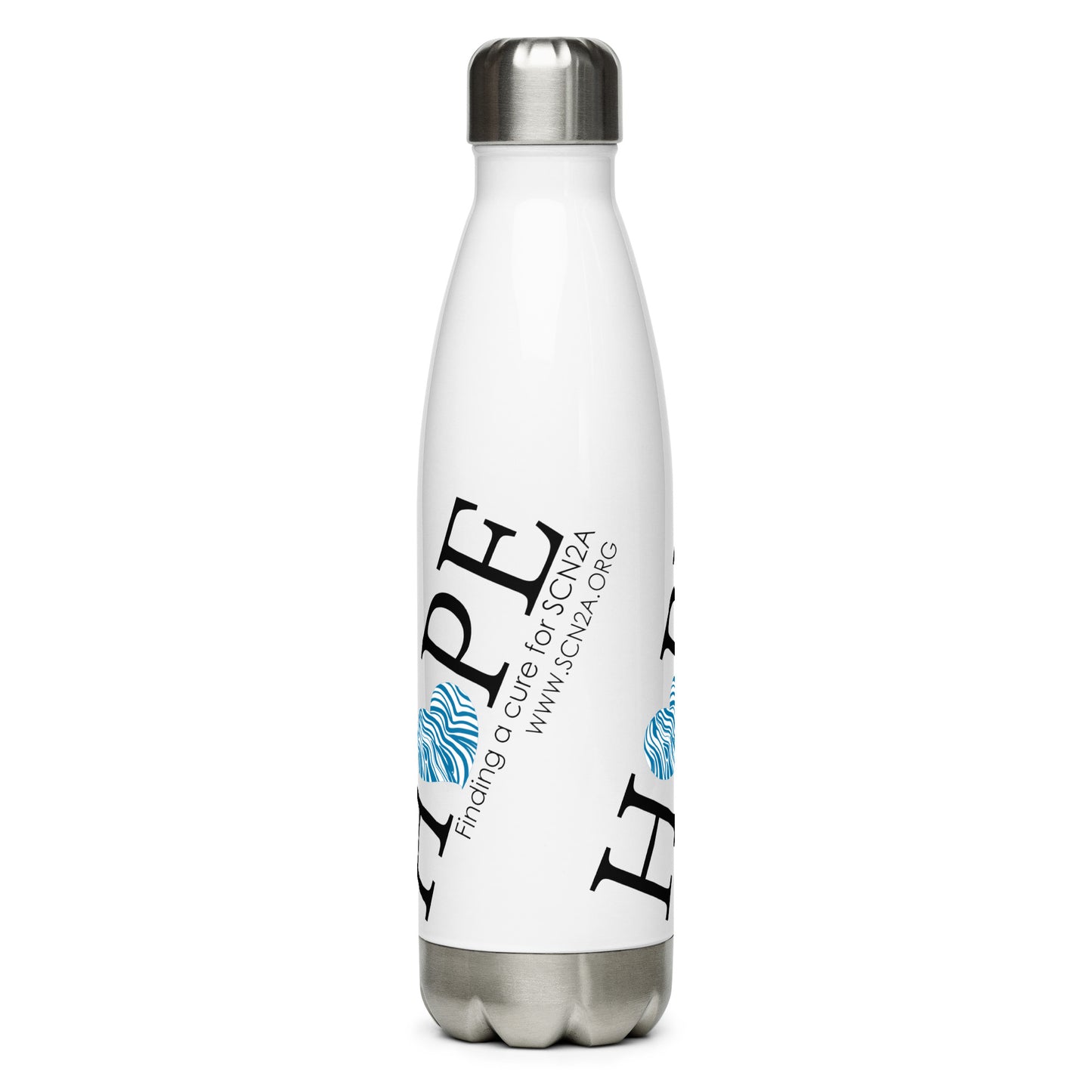 HOPE w/ blue heart Stainless steel water bottle