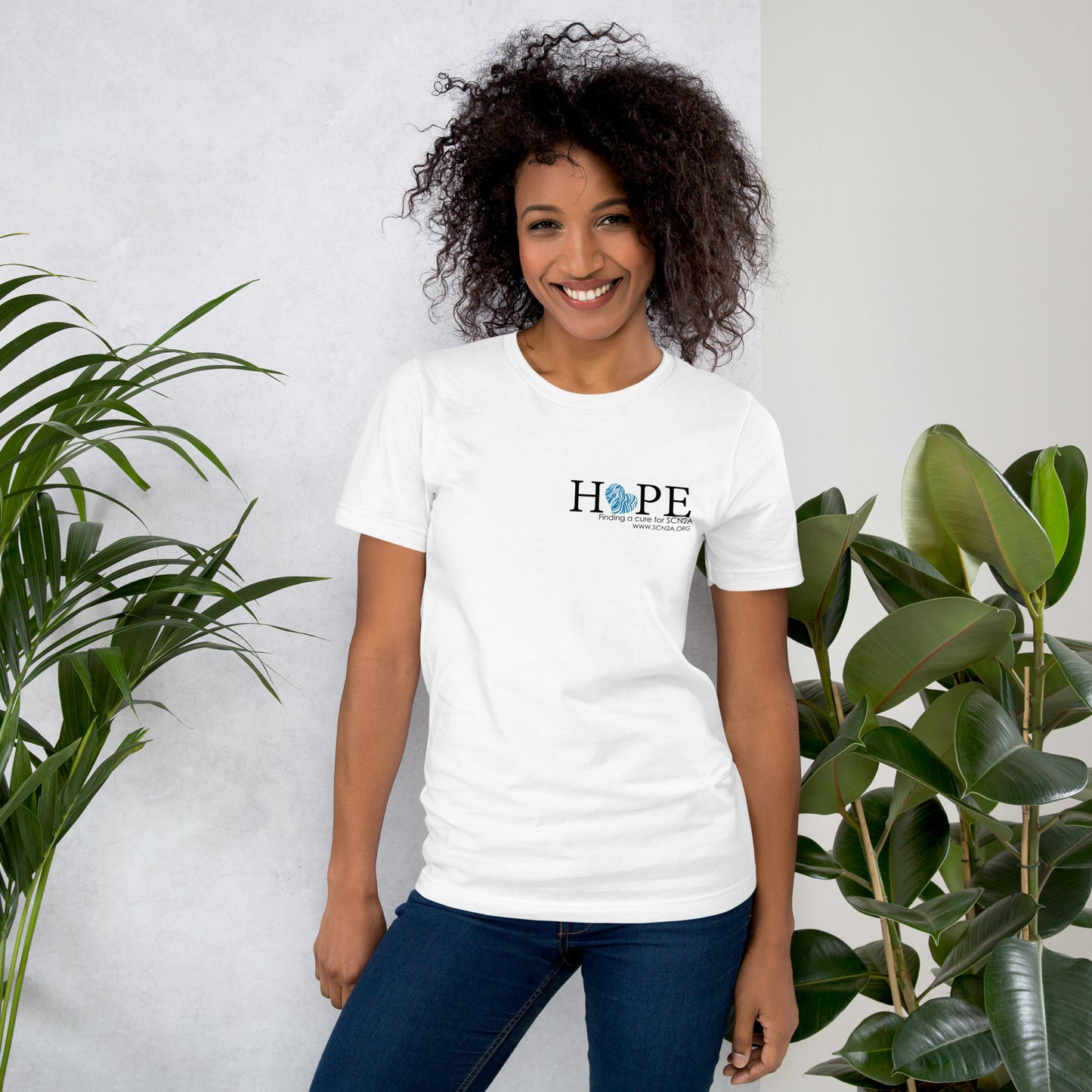 HOPE w/blue heart Unisex t-shirt