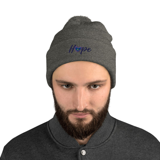 "Hope" Pom-Pom Beanie