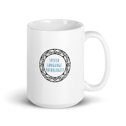 White glossy mug "Speech Therapist Gift"