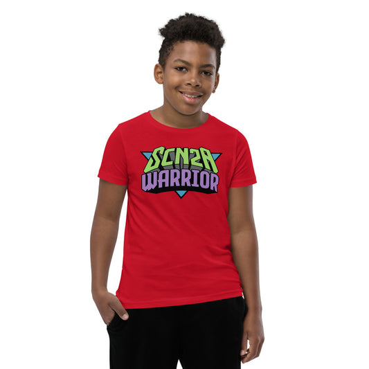 SCN2A Warrior Youth Short Sleeve T-Shirt (Purple Warrior)